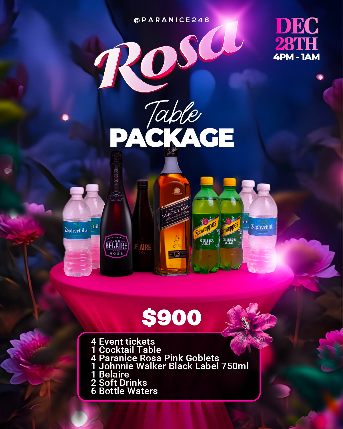 Rosa table package